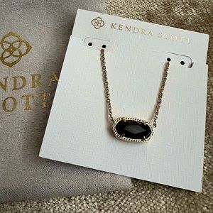 Kendra Scott Black and Gold Elisa Necklace